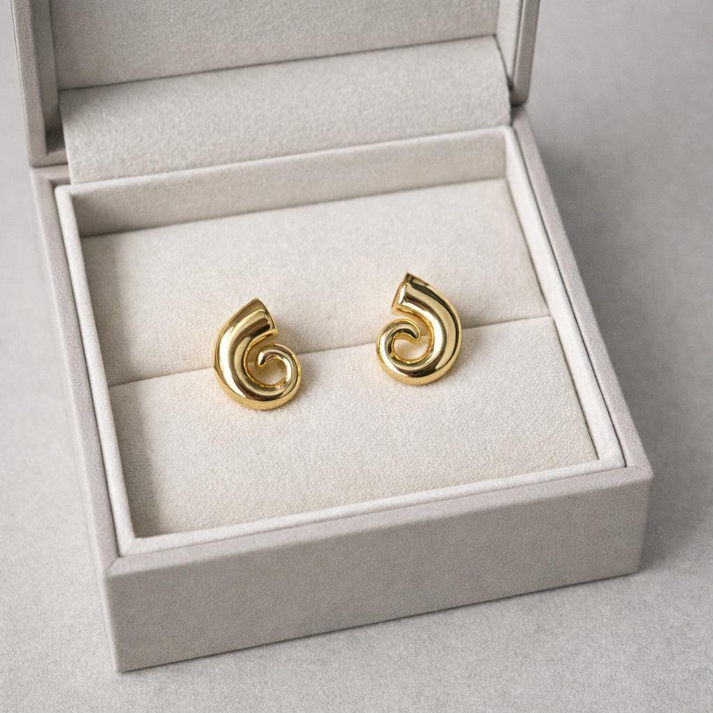 Sculpted Swirl Studs