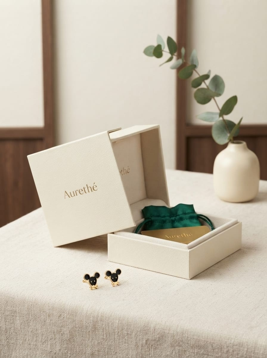 Onyx Mouse Studs